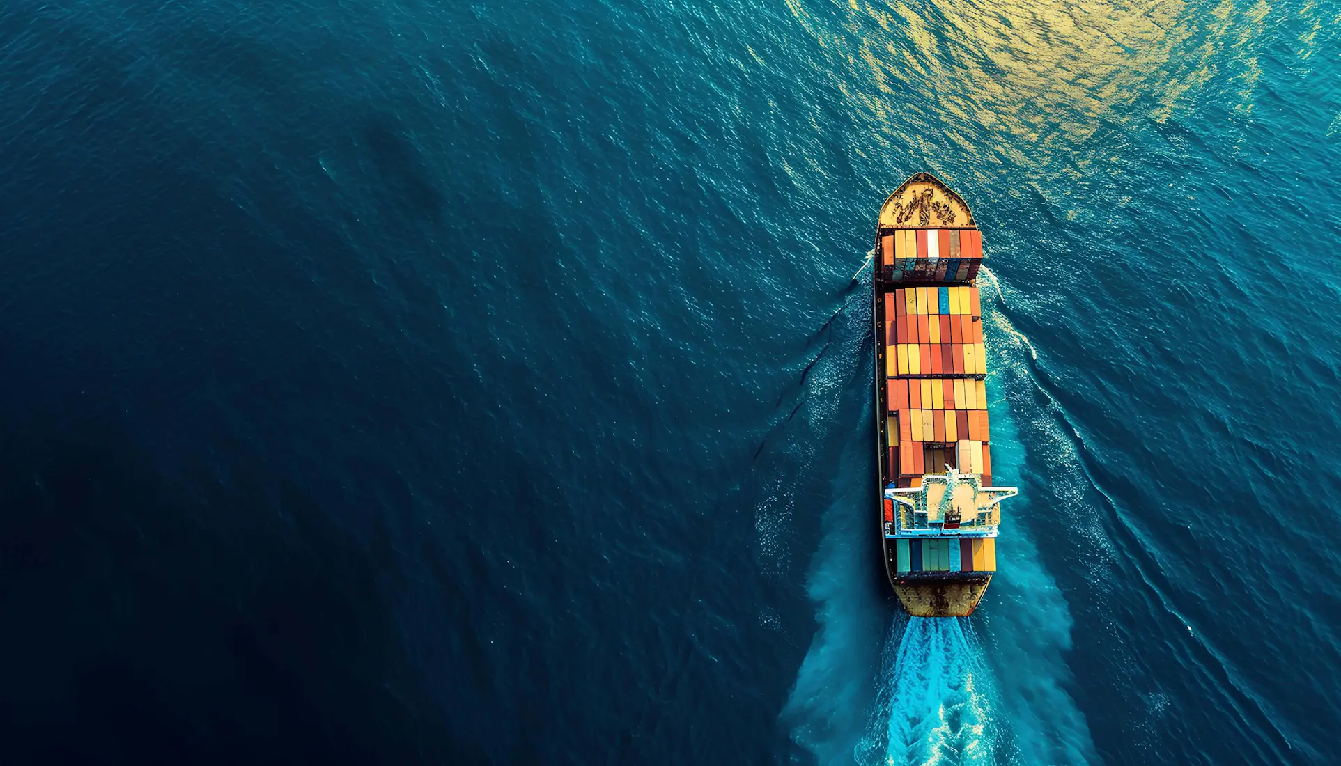 container ship at sea